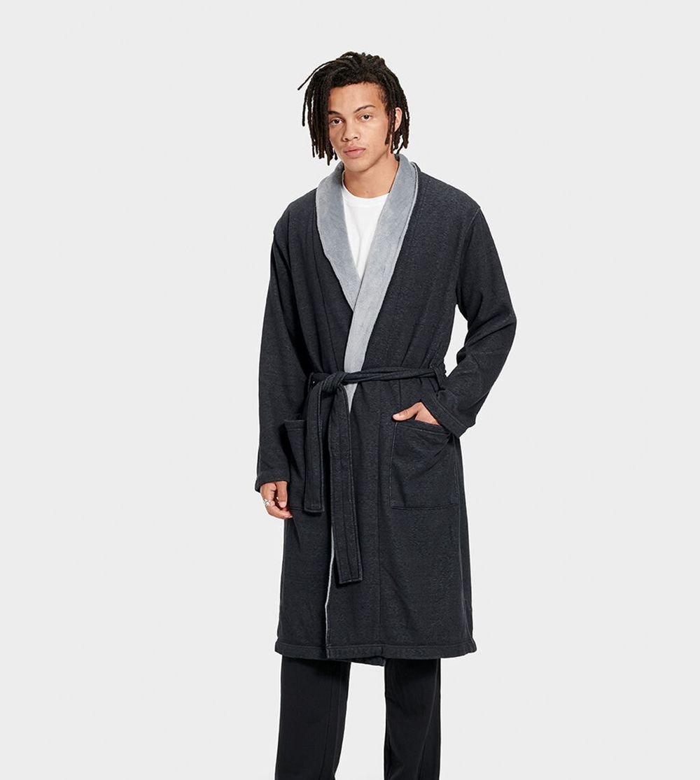 Ugg Robinson - Mens Robes - Black - NZ (2074ZOUYR)